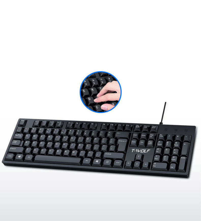 Lei Lang T15 wired USB keyboard laptop for office, home, and business use - Korvel