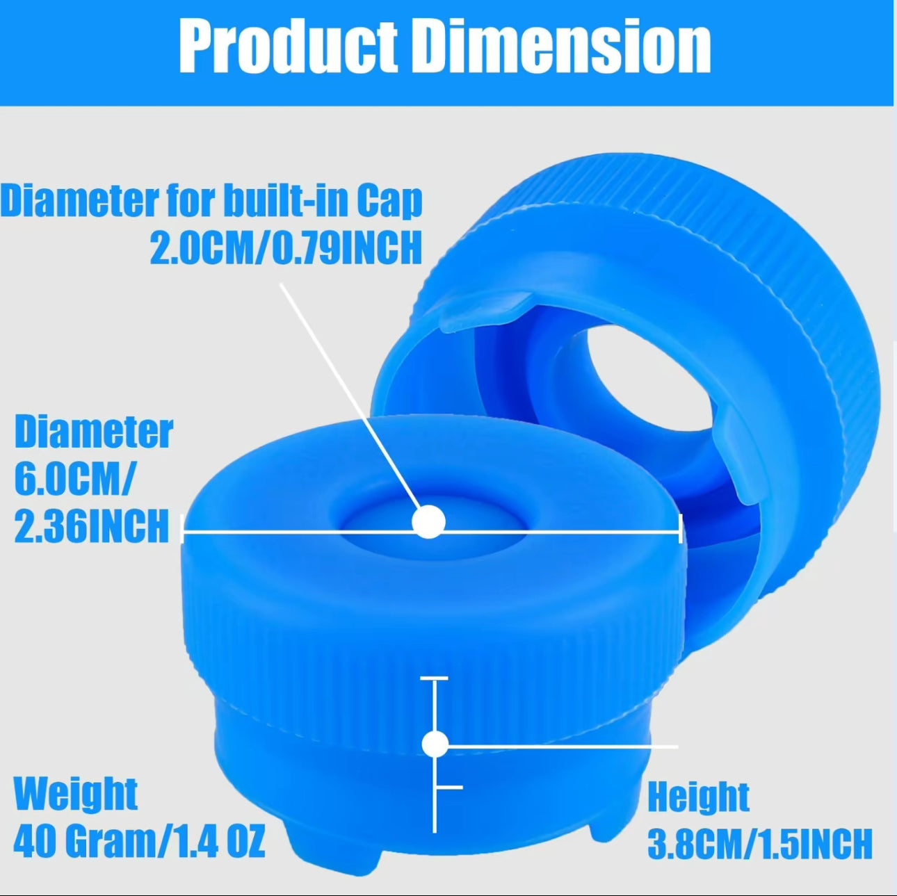 Capuchon Gallon SipSeal - Couvercles en silicone réutilisables pour jugs d'eau