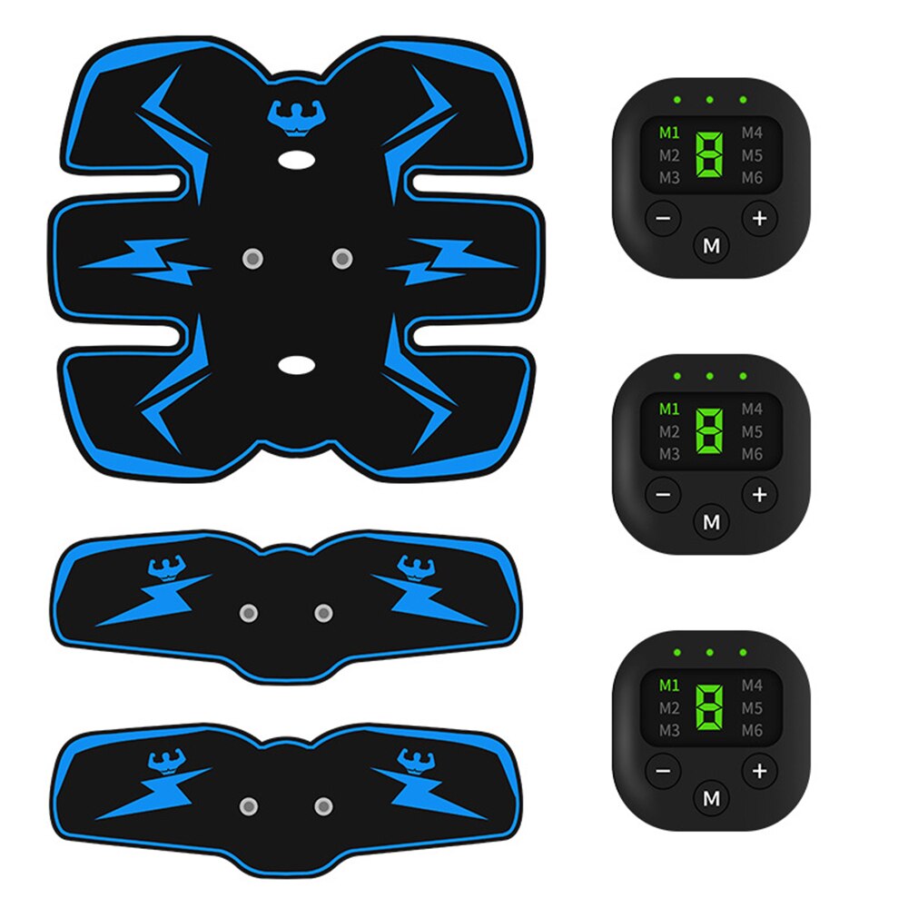 EMS Muscle Stimulator with LED Display USB Rechargeable Abdominal Belt Work Out Power Fitness Abdominal Men Women - Korvel