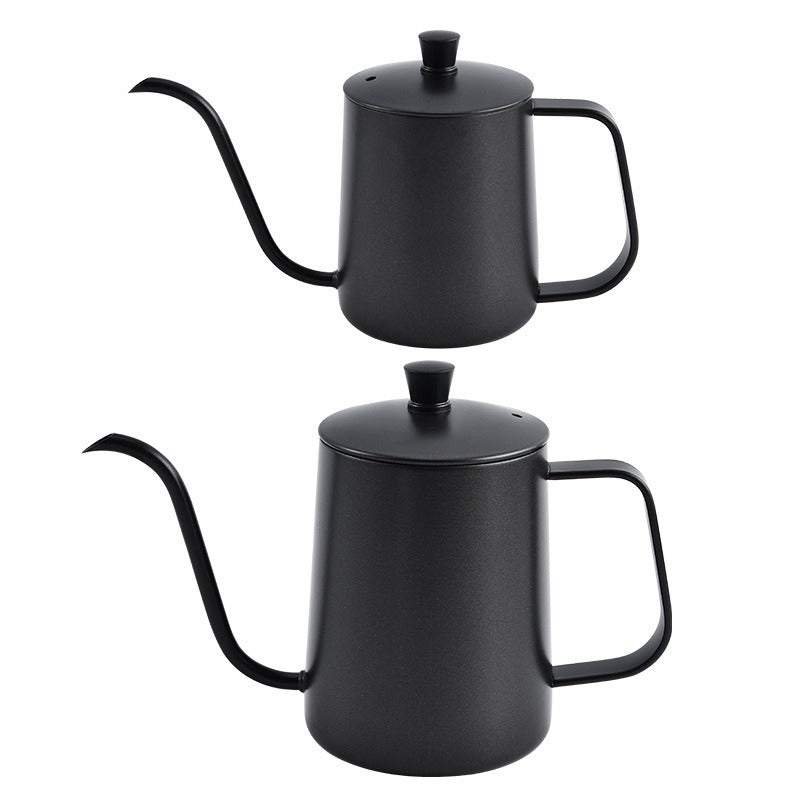 Household coffee hand brewing pot with narrow mouth and long mouth coffee pot with lid - Korvel