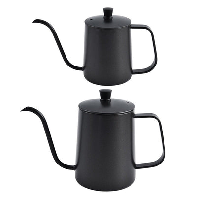 Household coffee hand brewing pot with narrow mouth and long mouth coffee pot with lid - Korvel