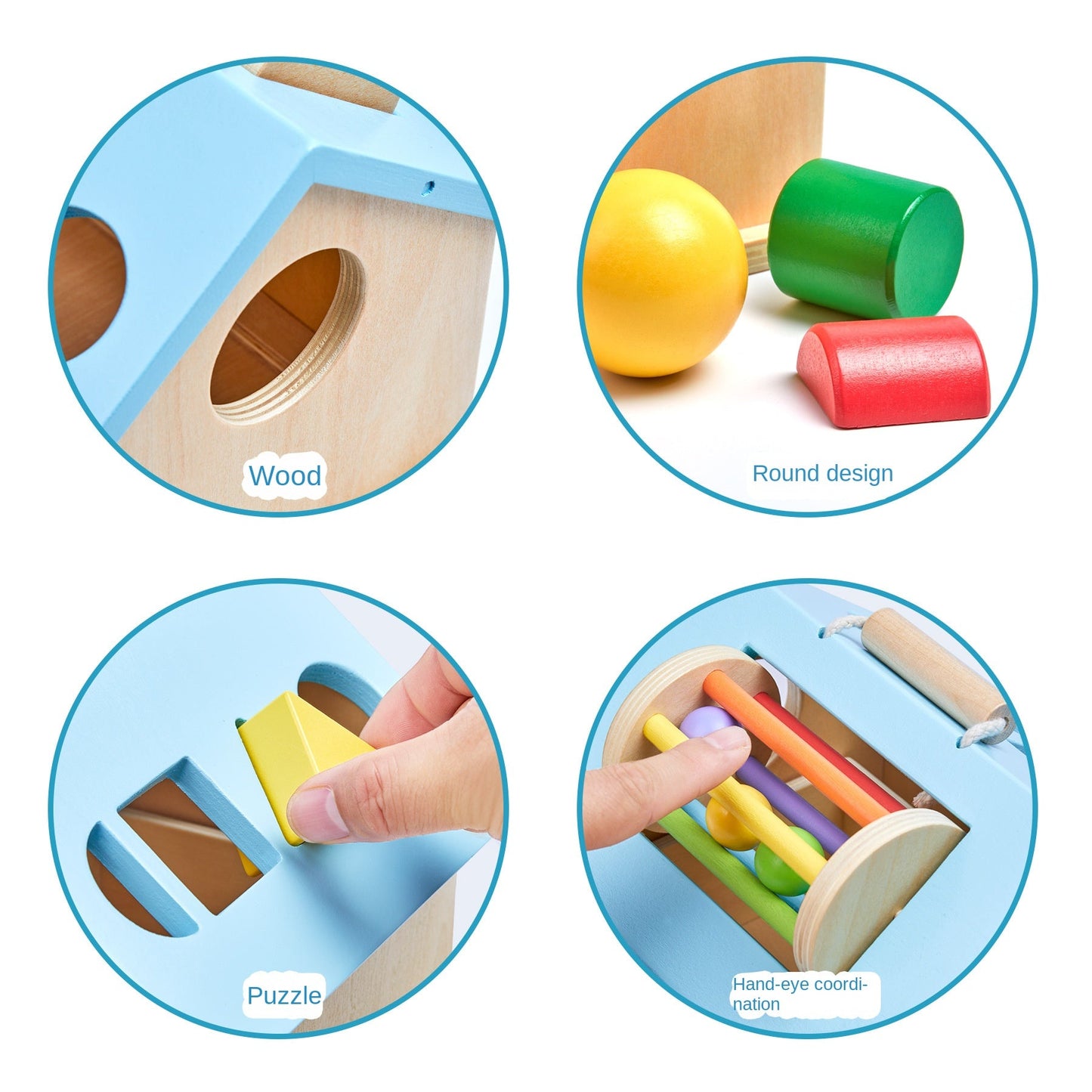 Puzzle de Correspondance de Formes en Bois Montessori pour l'Éducation Précoce