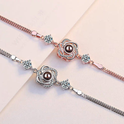 Pulsera de Estrella Personalizada de Plata S925 con Proyección de Foto