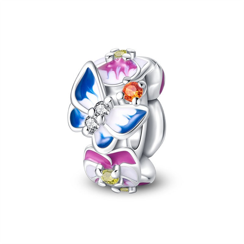 Elegant Butterfly Flower Thread Safety Bead Fixing Clip