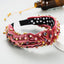 Elegant Gold Velvet Diamond Hairband