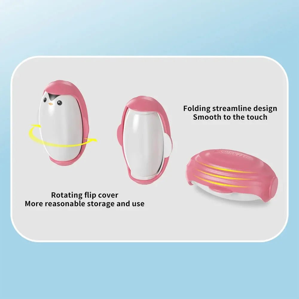 Rasoir à peluches portable Penguin - Brosse mini réutilisable