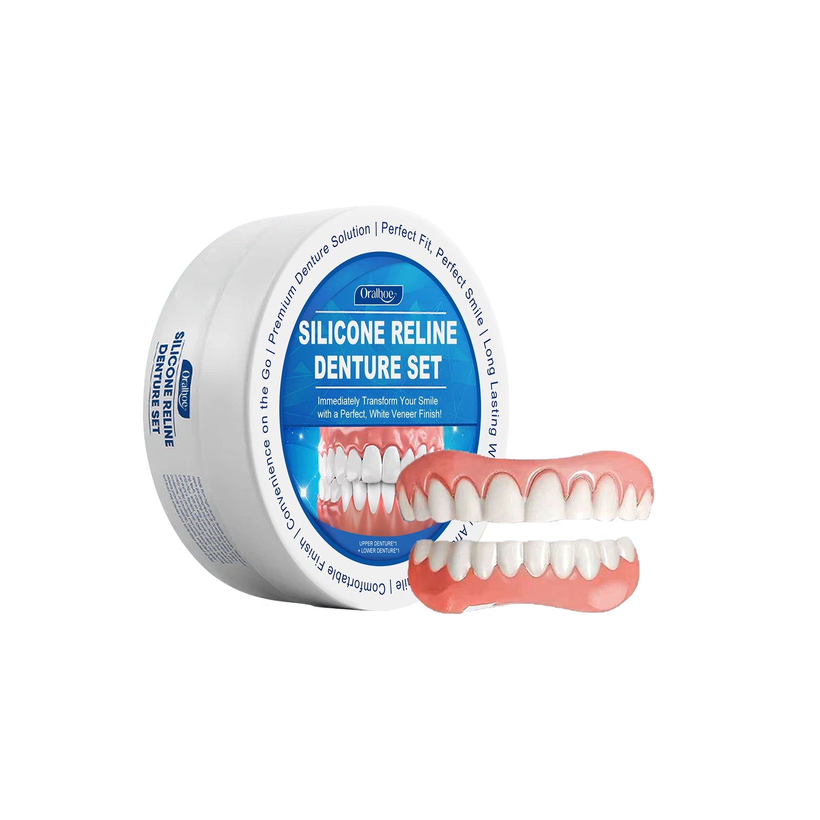 Denture Denture Set, Dental Cosmetic Set To Enhance Smile Beauty Comfortable Material Care Set - Korvel