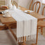 Hand - woven cotton and linen table flag with hollow tassels, suitable for household and rural dining tables - Korvel