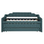 Twin Size Upholstered Daybed with Trundle and Three Drawers,Green - Korvel