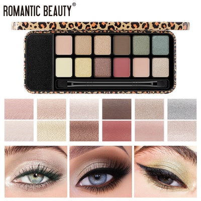 Paleta de Sombra de Ojos Multicolor Leopardo de Romantic Beauty