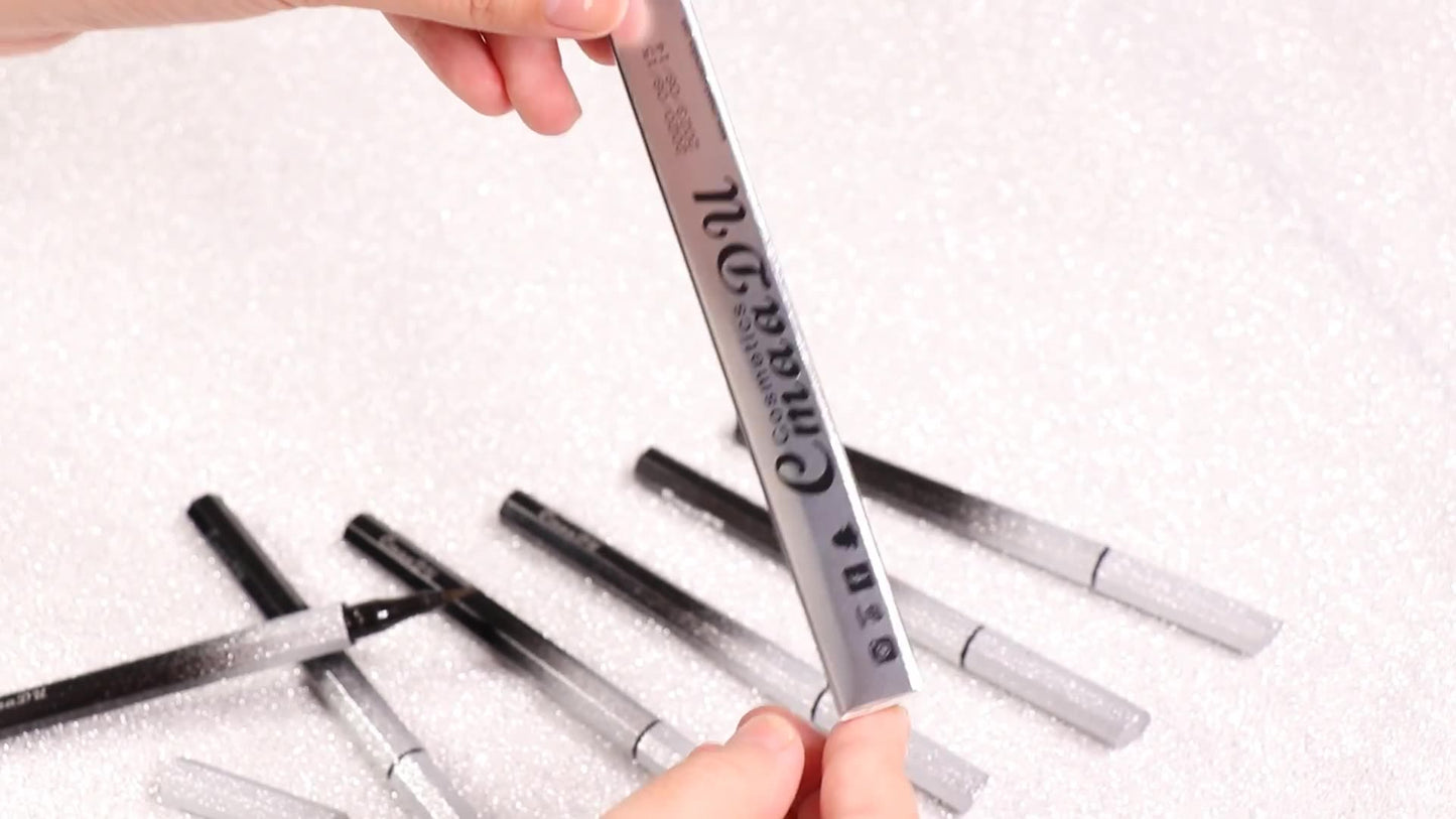CmaaDu Eyeliner Pencil Waterproof Sweatproof Not Smudged Cool Black Starry Sky Thin Head Eyeliner - Korvel
