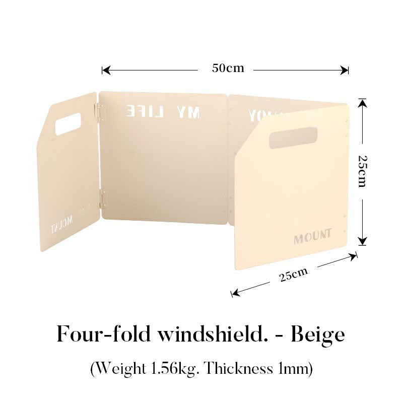 Outdoor stove enclosure wind shield camping wind shield shielding plate cassette stove folding gas stove stove wind shield - Korvel