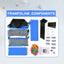55'' Toddlers Trampoline with Safety Enclosure Net and Balls, Indoor Outdoor Mini Trampoline for Kids - Korvel