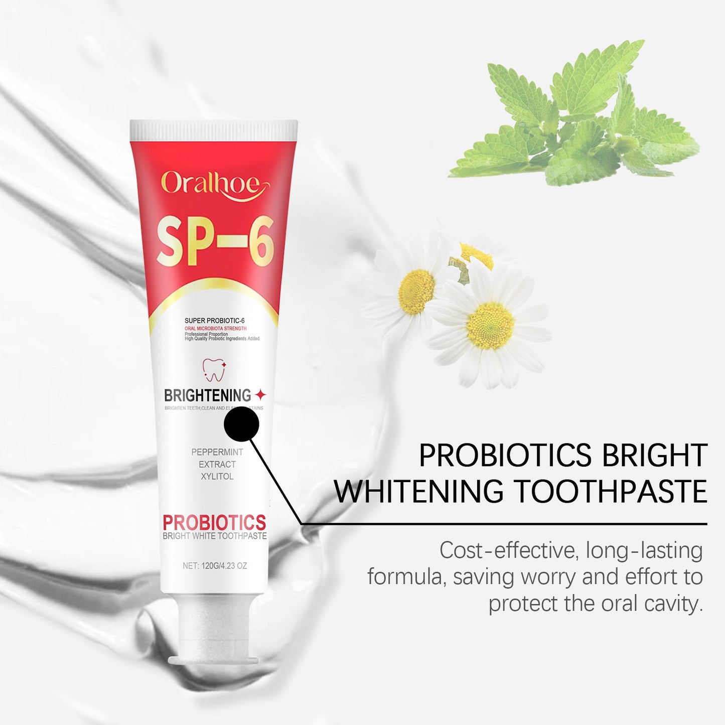 ORALHOE probiotic toothpaste for teeth cleaning, hygiene, freshness and care, oral care toothpaste - Korvel