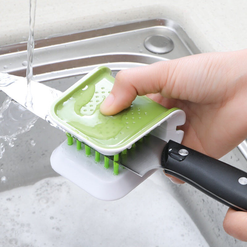 U-Shaped Cleaning Brush Knife And Fork Brush Chopstick Brush Cutlery Brush Can Be Opened And Closed Kitchen Supplies Hand Brush - Korvel
