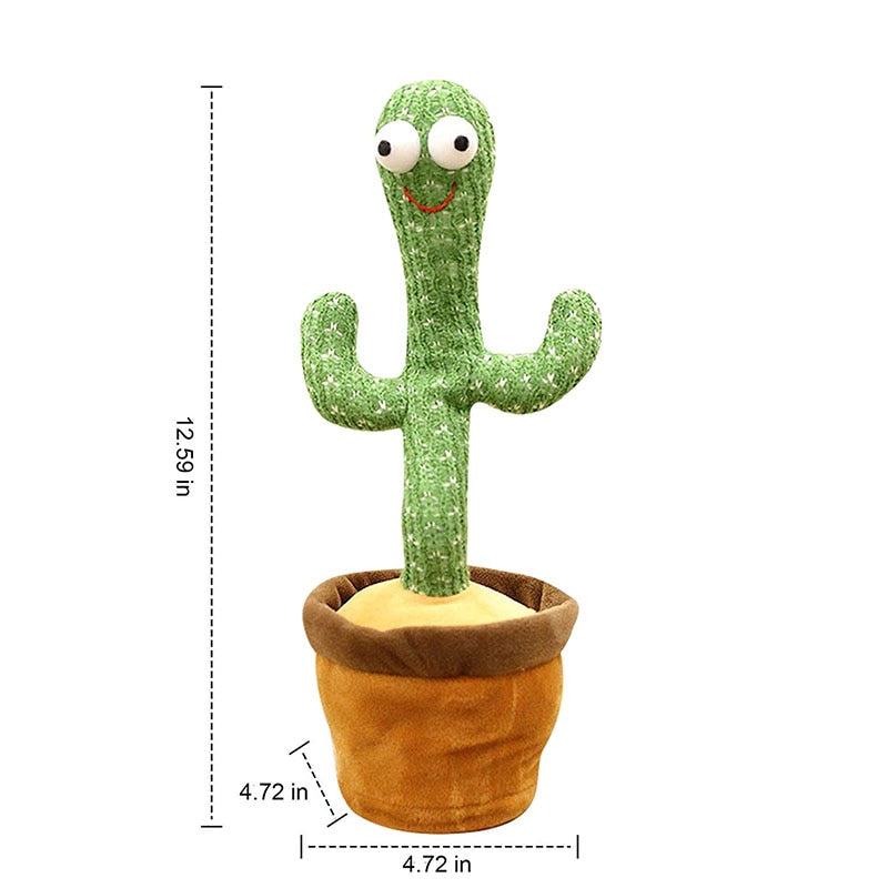Juguete de Peluche Cactus Bailarín - Muñeco Interactivo que Canta y Baila