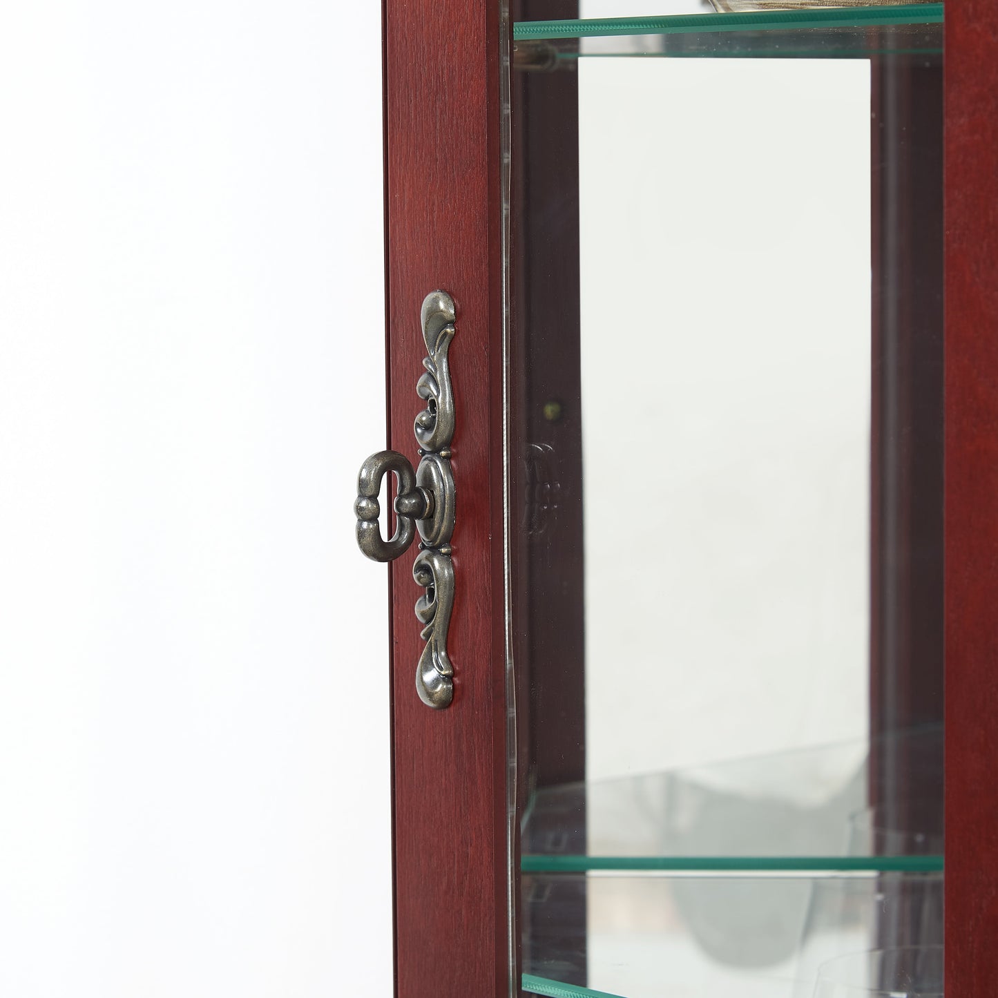 Elegant Corner Curio Cabinet with Adjustable Glass Shelves