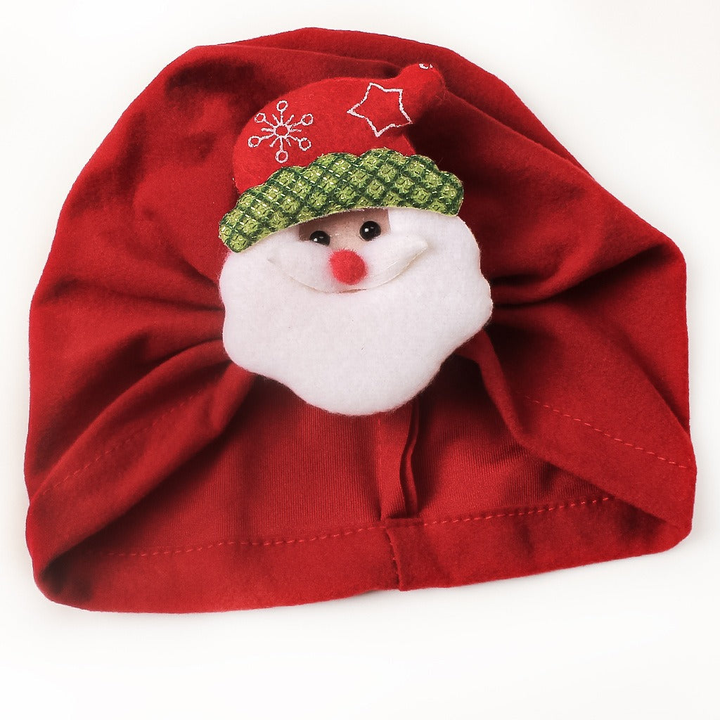 Hat Newborn Christmas Santa Hat Headdress Cozy Hat Infant Head Accessories New Year Holiday Party Hat Props - Korvel