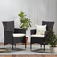 Clementine Outdoor Multibrown PE Wicker Dining Chairs (Set of 2) - Korvel