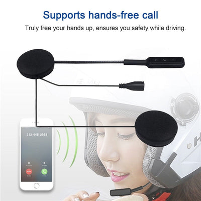 MH01 Motor Wireless Bluetooth Headset Motorcycle Helmet Earphone Headphone Dual Stereo Speaker Handsfree Music For MP3 MP4 phone - Korvel