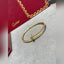 Bracelet à vis V-Gold en diamant pavé - Bracelet en acier titane élégant