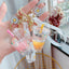 Glitter Quicksand Key Chain Liquid Floating Unicorn Keyring Keychain Bag Charm Milk Tea Cup Pendant Keyfob Gift for Women - Korvel