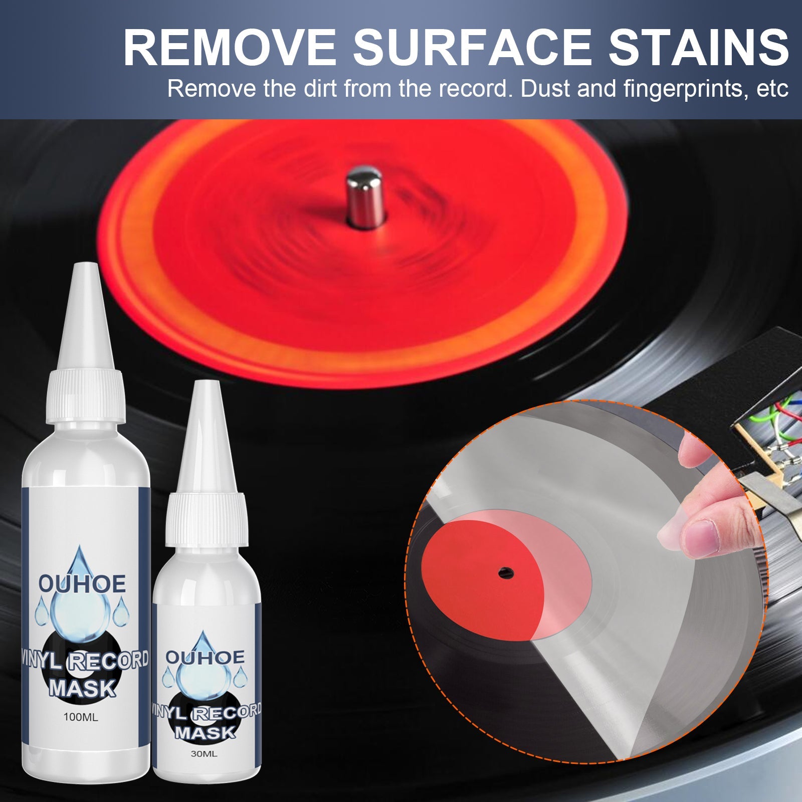 Vinyl Record Cleaner Removes Dirt Track Cleaner Removes Oil Removes Dirt Removes Anti-Static Carbon Fiber - Korvel