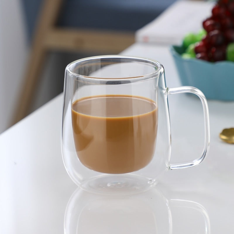 Elegant Double Layer Borosilicate Glass Mug