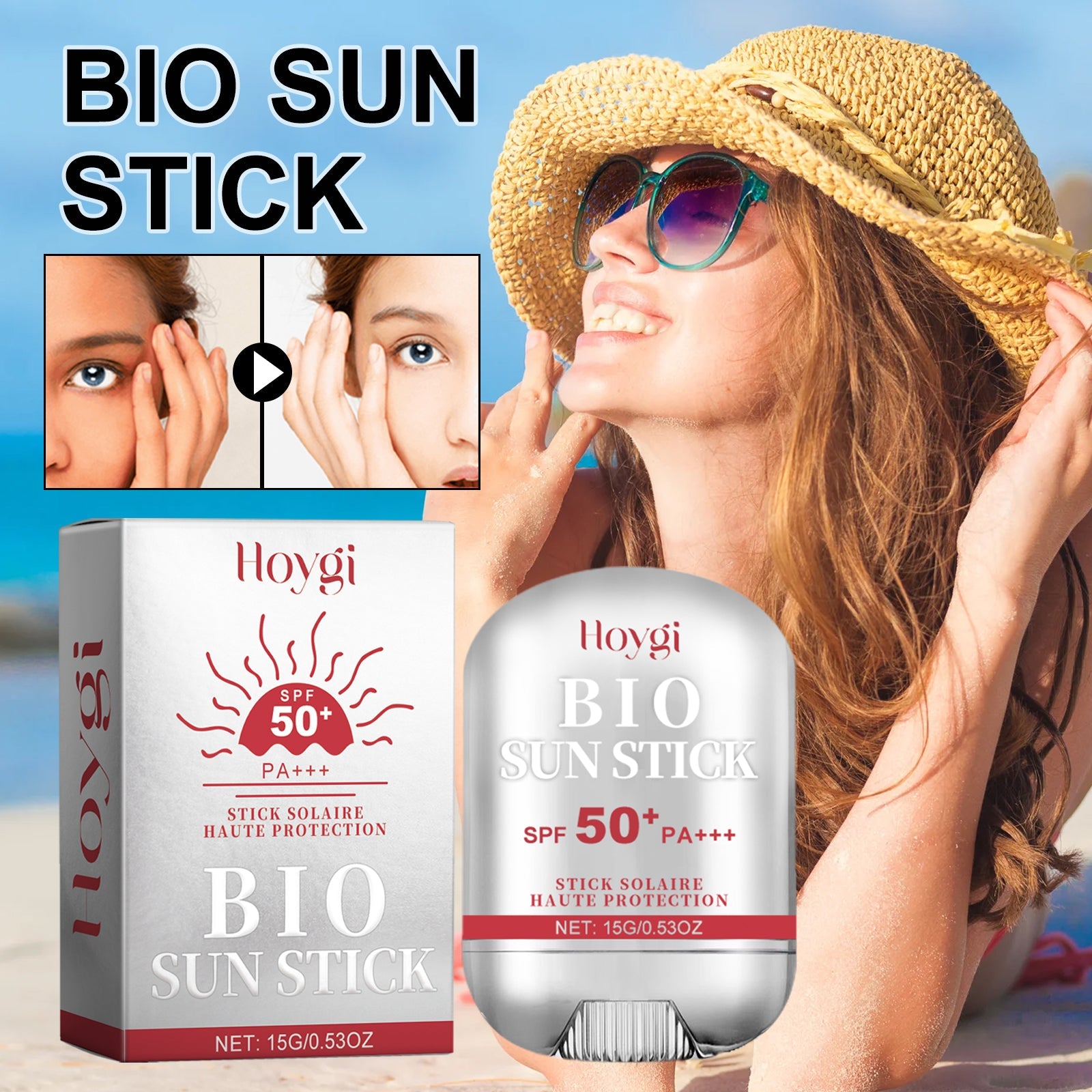 Bio Sun Stick, Protect Stains And Wrinkles Outdoor UV Firming And Brightening Skin Moisturizing Light And Gentle - Korvel