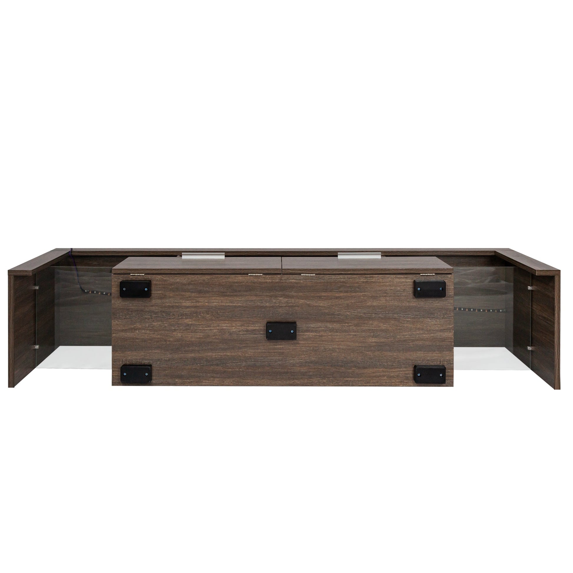 20 minutes quick assembly brown simple modern TV stand - Korvel