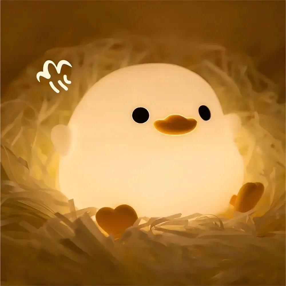Duck Silicone Night Light for Children - USB Rechargeable