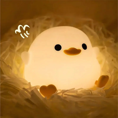 Duck Silicone Night Light for Children - USB Rechargeable
