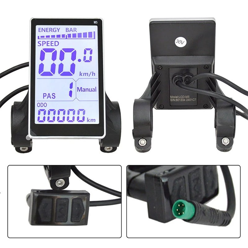 5-Pin LCD Display Screen for M5 E-Bikes