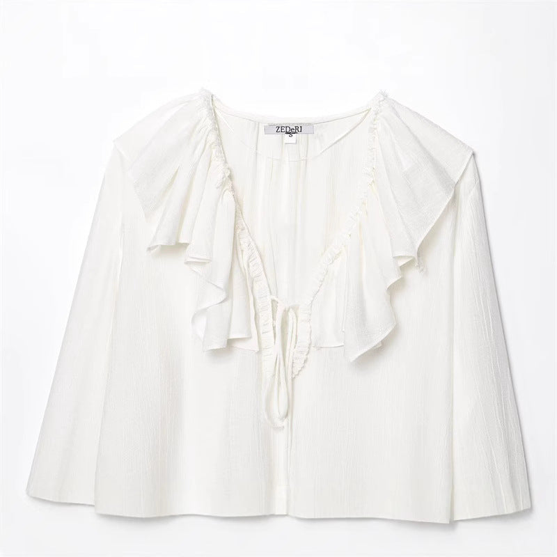 Women's Casual Long Sleeve Layered Decorative Shirt