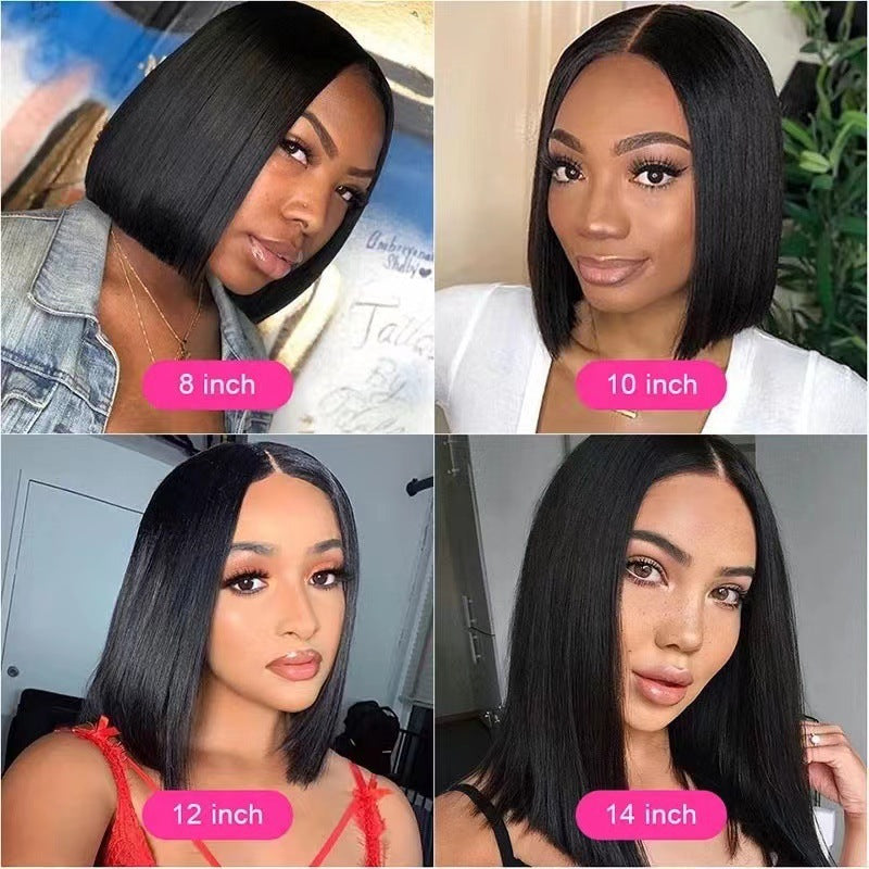 Premium European and American Short Straight Hair Wigs