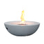42 Inch Outdoor Concrete Propane gas Fire Pit bowl in Antique white color - Korvel