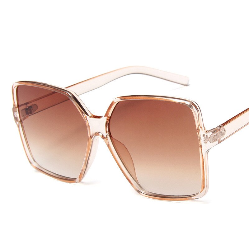 Higody Fashion Women Oversize Sunglasses Gradient Plastic Brand Designer Female Sun Glasses UV400 lentes - Korvel