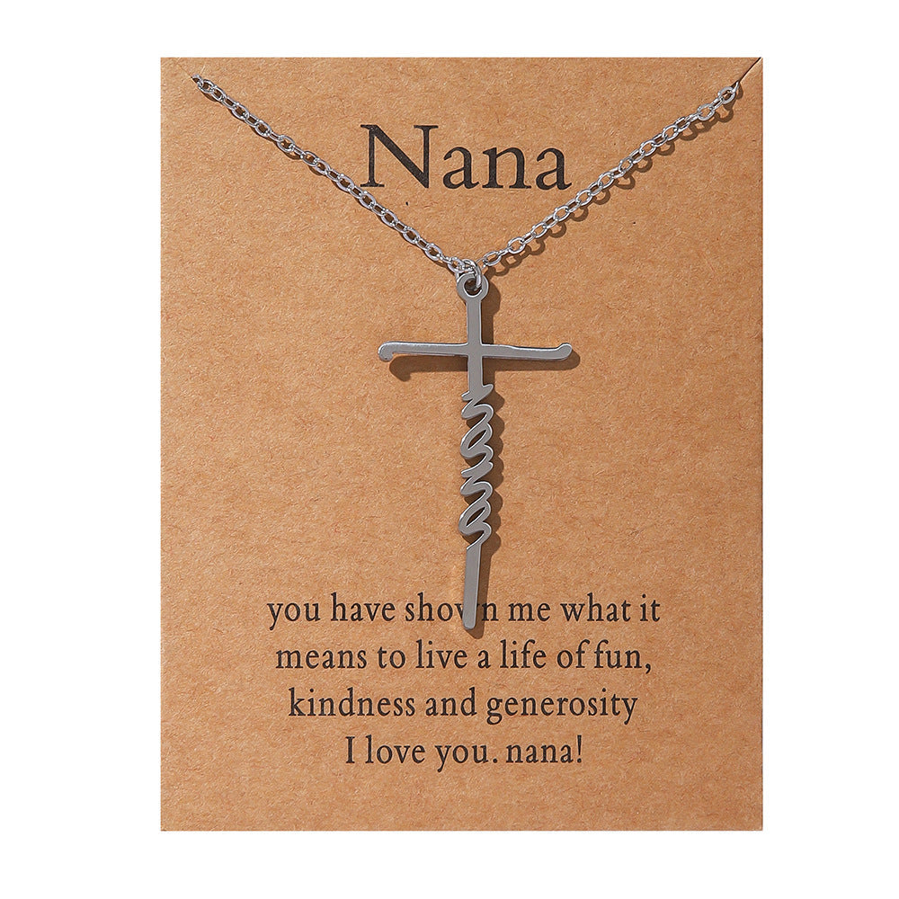Faith Religious Gift Stainless Steel Cross Collarbone Chain Sweater Chain - Korvel