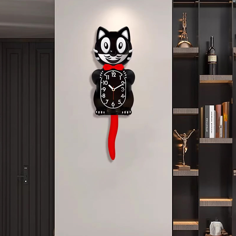 New Hot American Classic Kit Cat Clock: Swing Tail, Creative, Cute Gift, Retro Decor, Hanging Design. - Korvel
