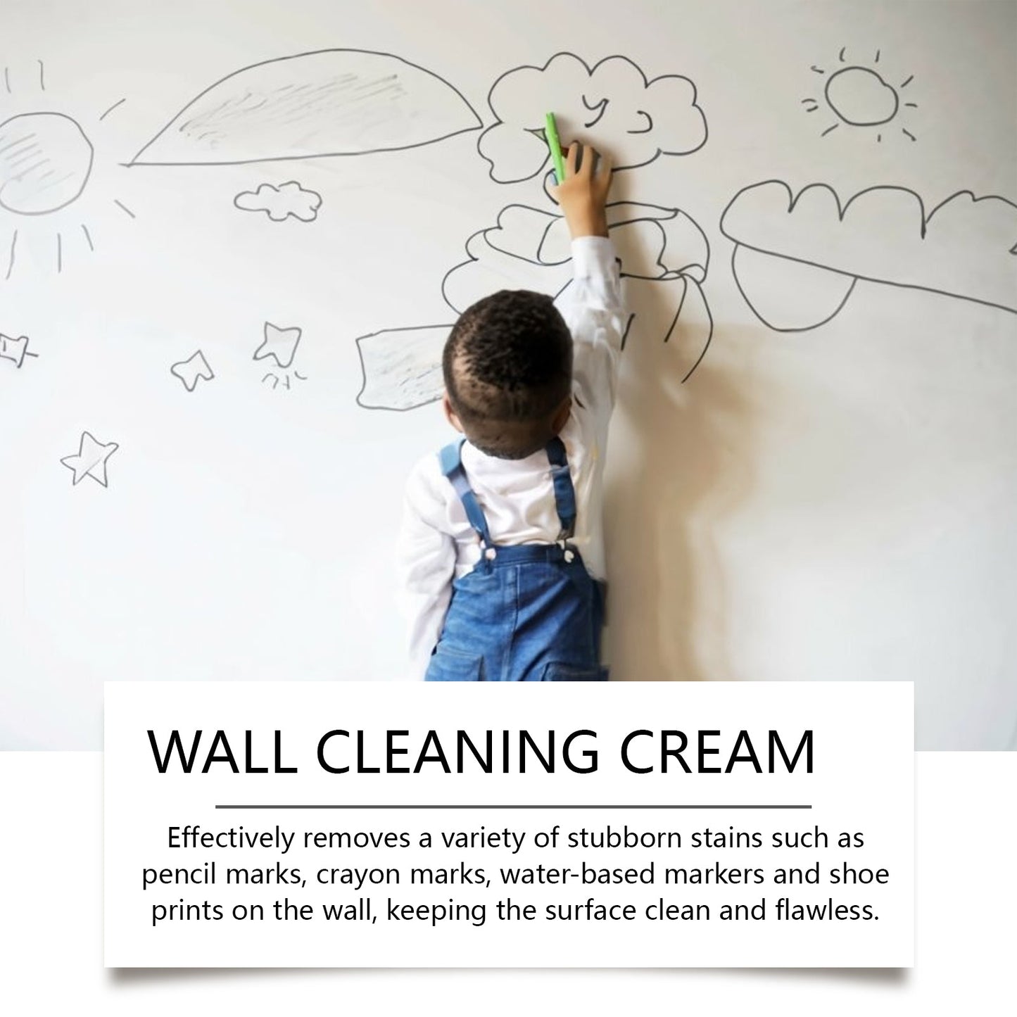 Wall Cleaning Cream, Wall Cleaning And Decontamination Cream Waterproof Renovation Stain Removal Wall Cleaner - Korvel