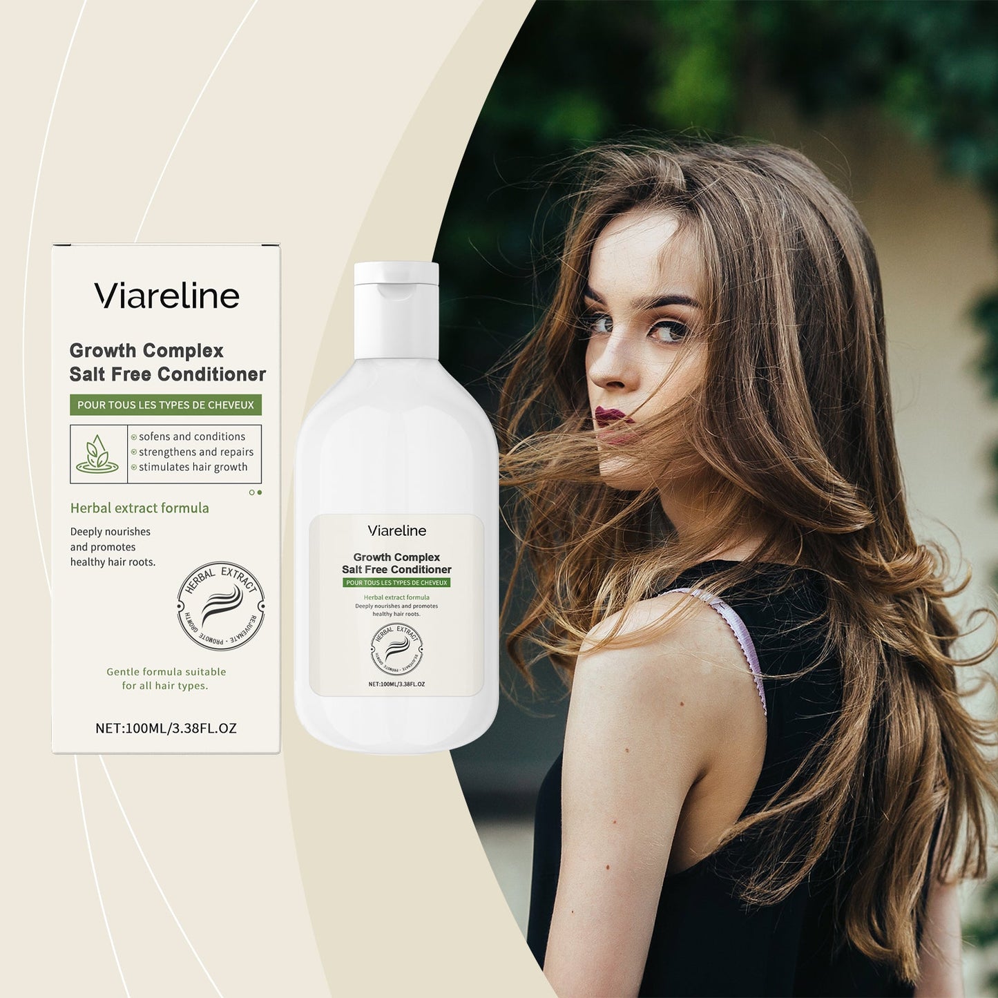 Herbal Nourishing Conditioner Prevents Dry And Frizzy Hair And Brightening Repair Smoothing Conditioner - Korvel