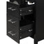 30" Bathroom Vanity with Sink, Bathroom Vanity Cabinet with Two Drawers and Door, Adjustable Shelf, Solid Wood and MDF, Black - Korvel