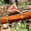 Premium Damascus Steel Kitchen Knife Set – 13" Blade with Olivewood Handle & Leather Sheath - Korvel