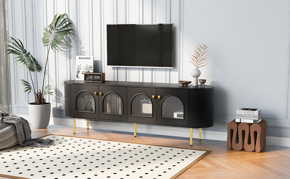 Soporte de TV Moderno U-Can para TVs de hasta 80 Pulgadas - Negro