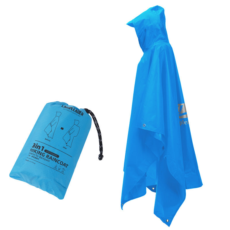 3 - in - 1 Waterproof Rain Poncho for Outdoor Use: Motorcycle, Camping, Hiking & Travel - Korvel
