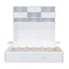 ueen Size Murphy Bed with Bookcase, Bedside Shelves and a Big Drawer, White - Korvel
