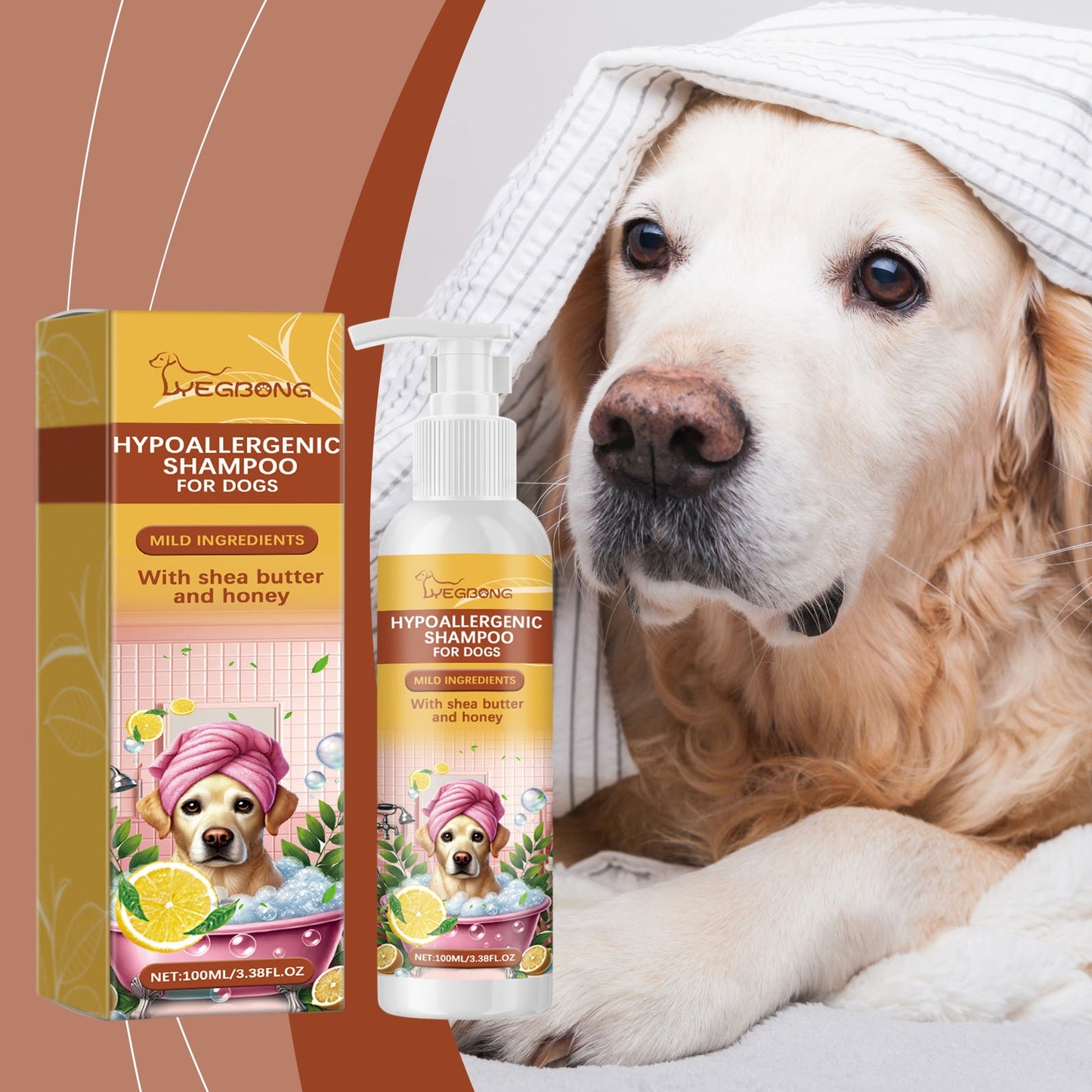 Shampoo For Dogs Gentle Cleansing Shampoo For Dog Hair Moist, Smooth And Tangle-Free - Korvel