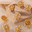 Copper Shell Pearl Stud Earrings - Korvel