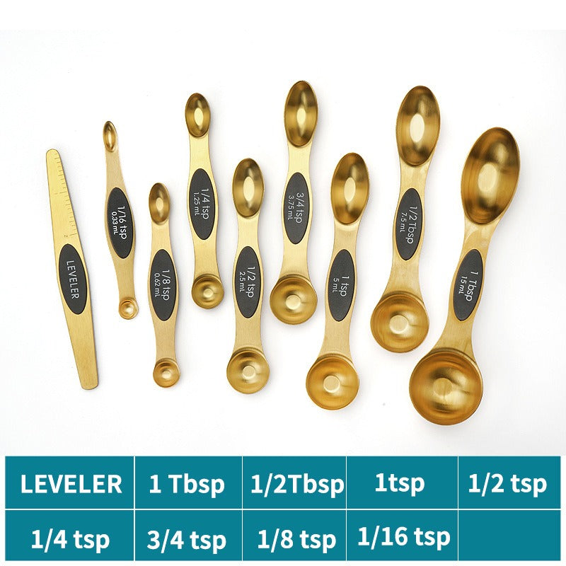 Magnetic Double Head Measuring Spoon Set - 9 Pieces