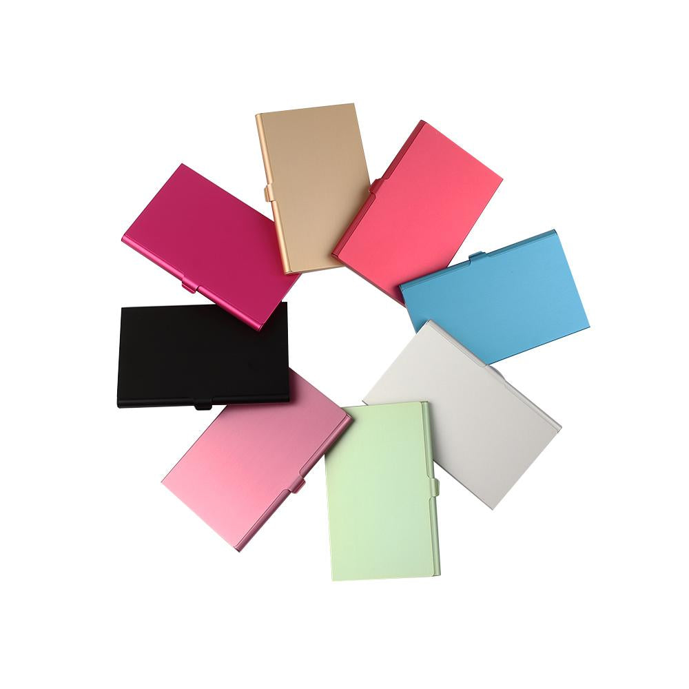 Creative business card case stainless steel Aluminum Holder Metal Box Cover Credit Men business card holder card metal Wallet - Korvel